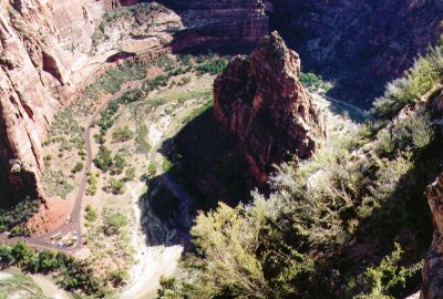 Looking down from Angel's Landing