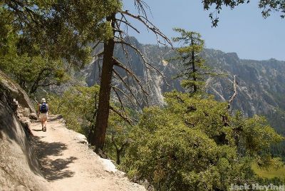 Heading up the Yosemite Falls trail.