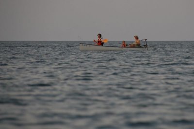 Canoers on Lake Erie