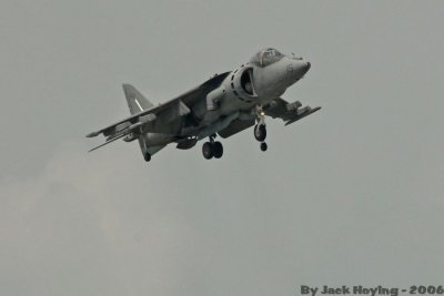 AV-8B Harrier in hover mode