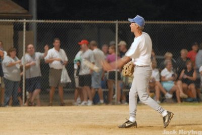 Charlie throwing another strike