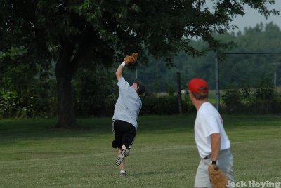 Mike running down a pop-up