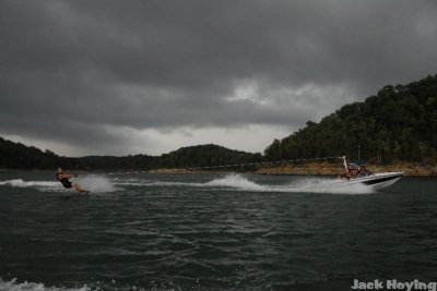 Linie wakeboarding before the rain starts