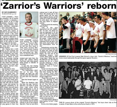 Zorriors Warriors in the Sidney Paper 1-22-2008
