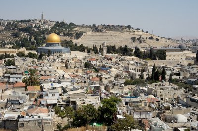 Jerusalem with Dome of the Rock and old city