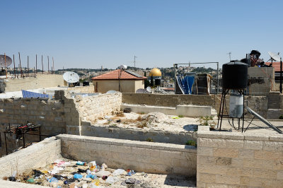 Jerusalem, view of Dome of the Rock from the rooftop of the old city