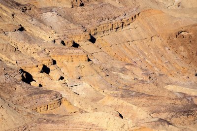 Colored sands in the Makhtesh Hakatan (the small crater), near Dead Sea valley and Arava