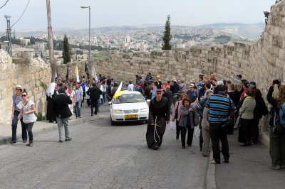 Palm Sunday procession in East Jerusalem