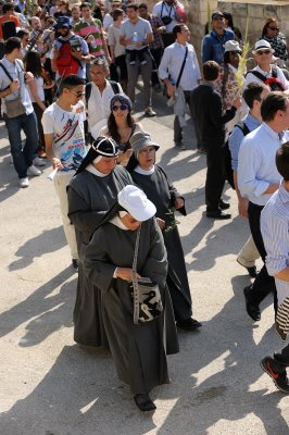 Nuns at Palm Sunday procession