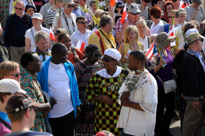 Pilgrims at Palm Sunday procession