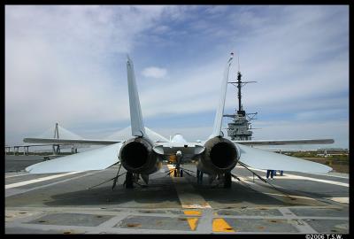 View of F-14 Tomcat From Behind