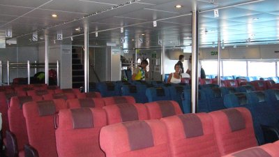 the organized seats in the ferry