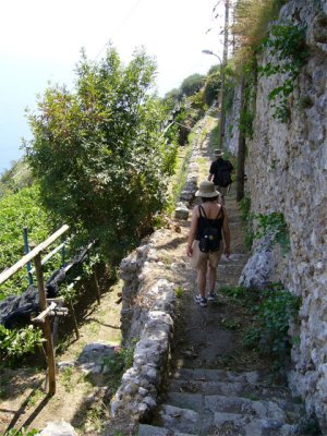 The trail back to Amalfi