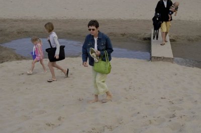 Sandra hoofing it