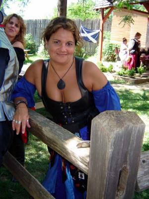 Sarahbug relaxes at friends of faire at the end of the day