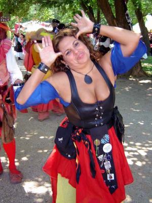 Sara bug clowns around on her special weekend with Gothboy