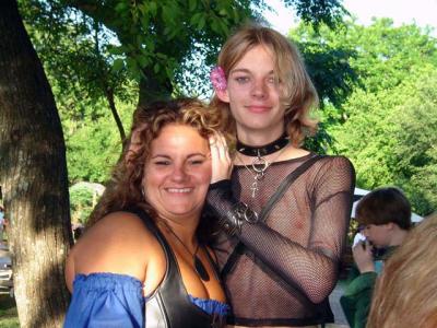 Goth Boy shows off the love of his life, His Mom.