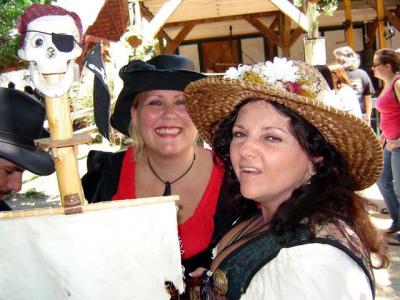 Bethy and Dana with a little Pirate