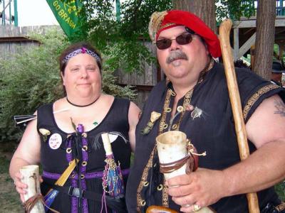 Jeff Eaton and wife, enjoying friends and good times at the Friends of Faire