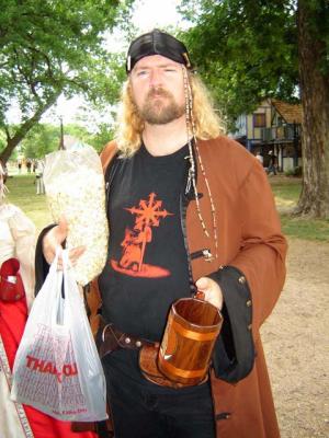 Dax and his big bag of popcorn