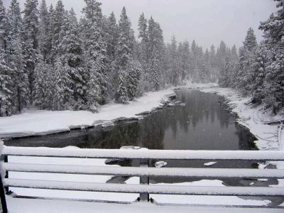 Bridge and river at LaPine campground