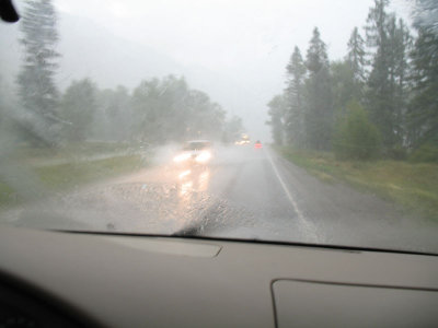 Intense hail and rain at Telluride. This storm caused a mudslide while we were in Telluride.