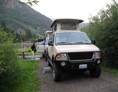 We met new friends at this camp at Ophir when they invited us to stay with them when the camp was full. Thanks, Dave and Patty!