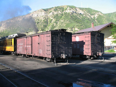 D&S boxcars in Durango.
