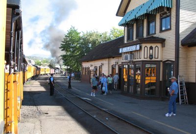 Our train departs Durango.