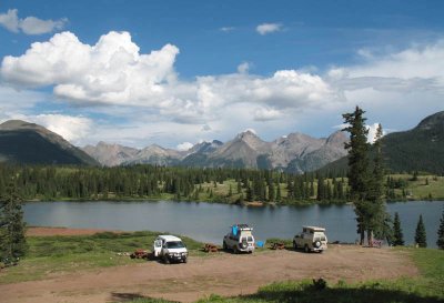 Molas Lake, near Silverton, CO, where the Sportsmobile rally was based, was our main destination for this trip.