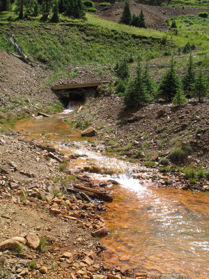 Water coming from one of the many former mines in the basin.