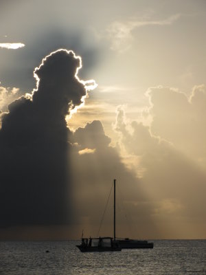 Cozumel Sunset with boat