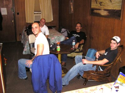 The boys getting ready for Poker