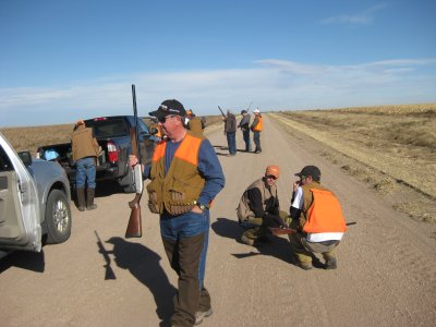 Bobby and the boys checking out the kill