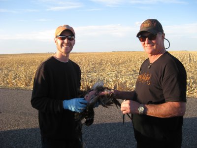 Michael & Steven cleaning Pheasants
