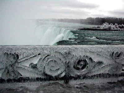 Railing with Ice formations