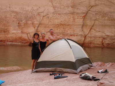 Tent setup first night