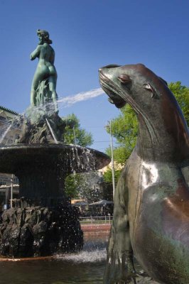 Havis Amanda's Statue of the Mermaid - symbol of Helsinki