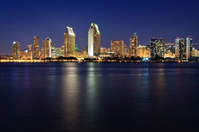 San Diego skyline at night