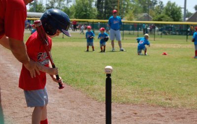 Evan at Bat