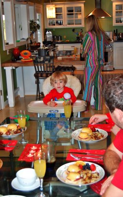Evan at Christmas Breakfast