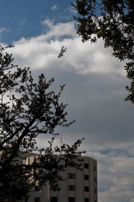 Life Flight into Loma Linda Hospital