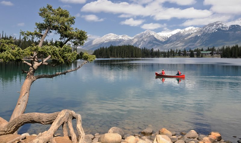 Paddling in Jasper