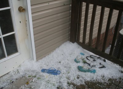 Hail From A Severe Tstms Came though Tue day 5/24/11 at 3:30 Pm