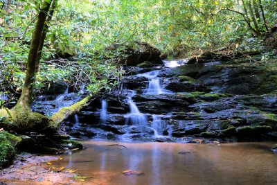 On the way to the 2nd falls. A 10 to 15 Ft. Cascades on Falls Creek