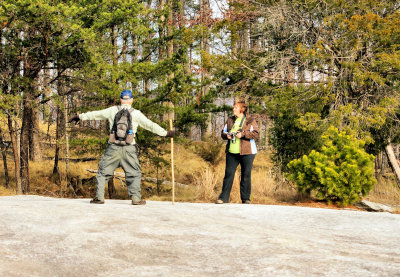 Some of our over 50 hiking cub Members, At Stone Mt.(NC.)