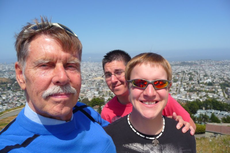 May 21, 2011. Bob, Chris and Corey on Twin Peaks, San Francisco.JPG