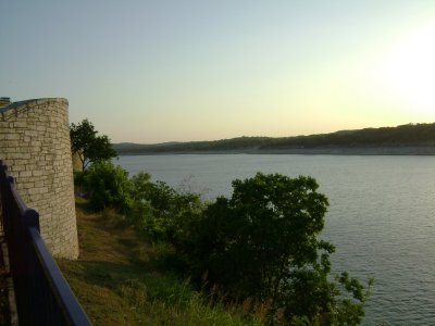 All week long, I kept mistakingly referring to this body of water as a river, as it looked like one from the scenery we saw of it.  In reality, it's a very long and windy lake - Lake Travis.
