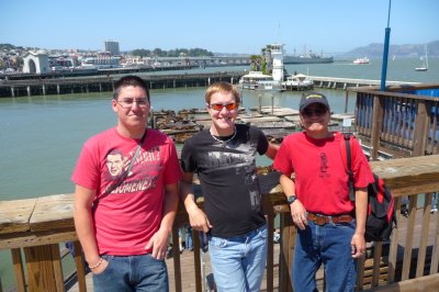 May 21, 2011. Chris, Corey, Bambi, and the sea lion wharves at Pier 39. San Francisco  (1).JPG