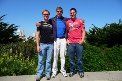 May 21, 2011. Corey Daniels, Bob Skinner, Chris Bogan on Telegraph Hill. San Francisco  (1).JPG